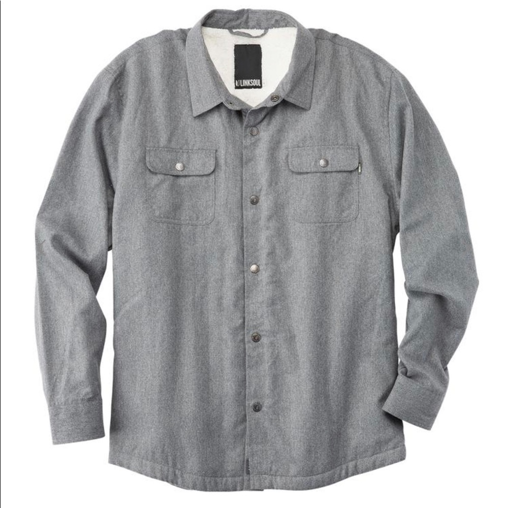LINK SOUL SHERPA LINED FLANNEL SHIRT JACKET